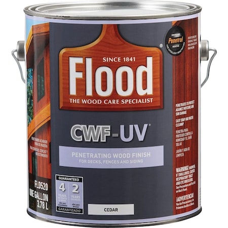 Flood CWF-UV Oil-Modified Fence Deck and Siding Wood Finish, Cedar, Penetrol, 1 Gal. FLD520/01